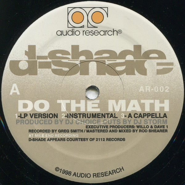 D-Shade ~ Do The Math / Full Contact (Vinyl) - Djungel & Jazz