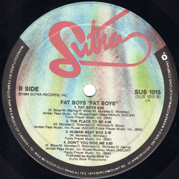 Fat Boys ~ Fat Boys (Vinyl) - Djungel & Jazz