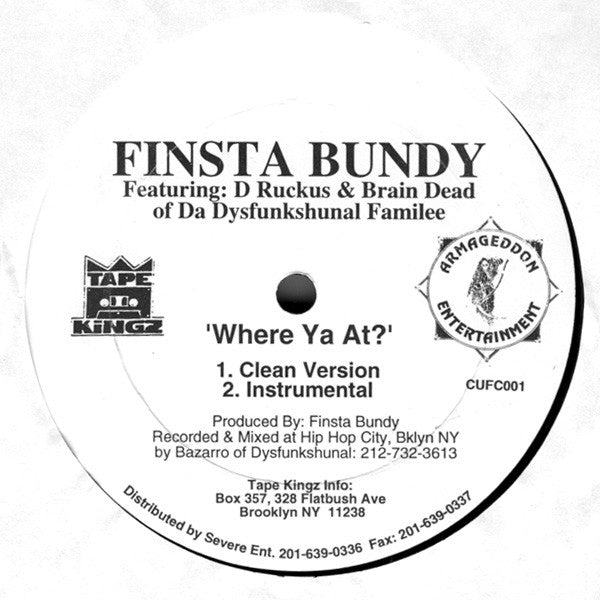 Finsta Bundy ~ Feel The High / Where Ya At? (Vinyl) - Djungel & Jazz