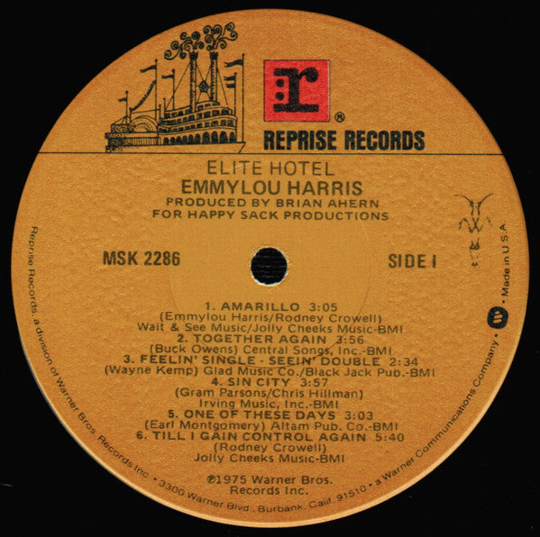 Emmylou Harris ~ Elite Hotel (Vinyl) - Djungel & Jazz