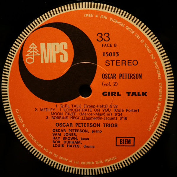 Oscar Peterson ~ Girl Talk (Vinyl) - Djungel & Jazz