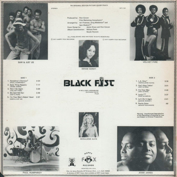 Various : Black Fist (Original Motion Picture Soundtrack) (LP, Album)