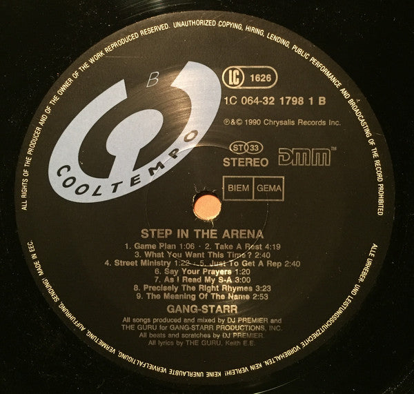 Gang Starr ~ Step In The Arena (Vinyl) - Djungel & Jazz