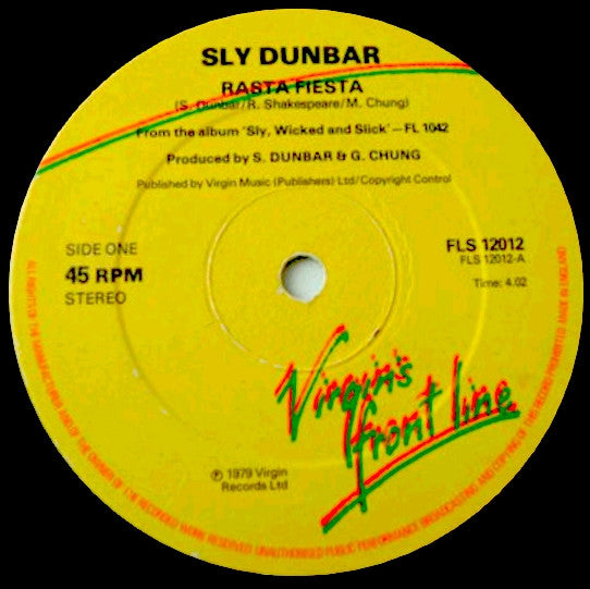 Sly Dunbar : Rasta Fiesta / Dirty Harry (12", Single)