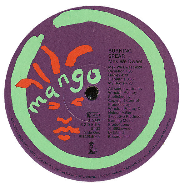 Burning Spear ~ Mek We Dweet (Vinyl) - Djungel & Jazz