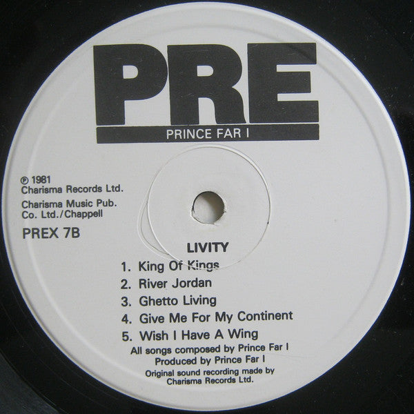 Prince Far I : Livity (LP, Album)