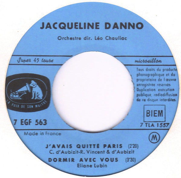 Jacqueline Danno ~ Les Mouettes de Saint-Malo (Vinyl) - Djungel & Jazz