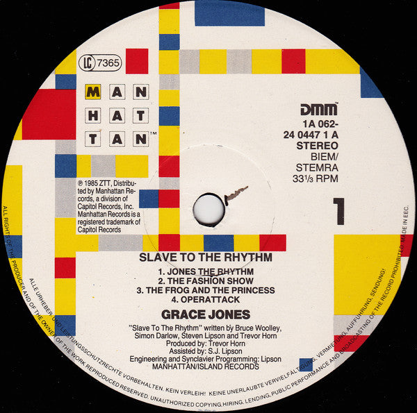 Grace Jones ~ Slave To The Rhythm (Vinyl) - Djungel & Jazz