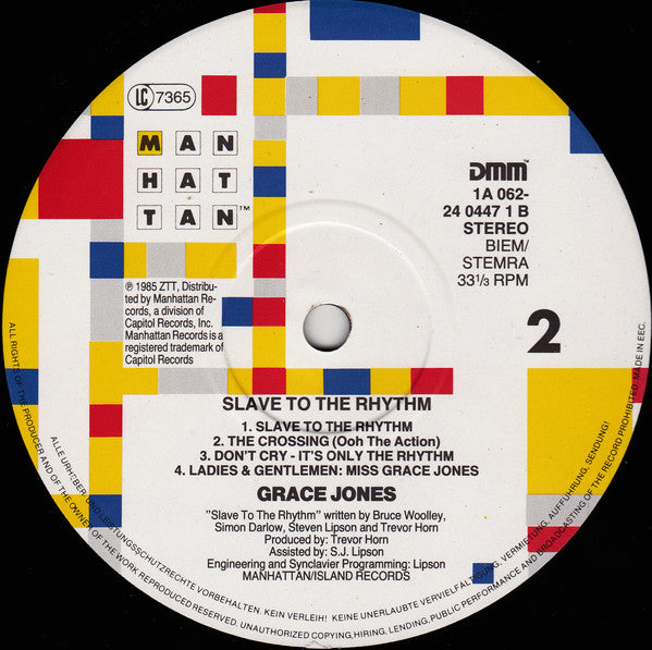 Grace Jones ~ Slave To The Rhythm (Vinyl) - Djungel & Jazz