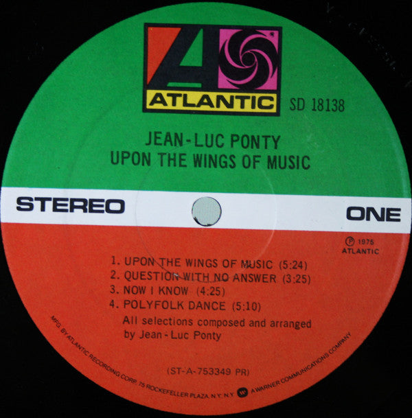 Jean-Luc Ponty ~ Upon The Wings Of Music (Vinyl) - Djungel & Jazz