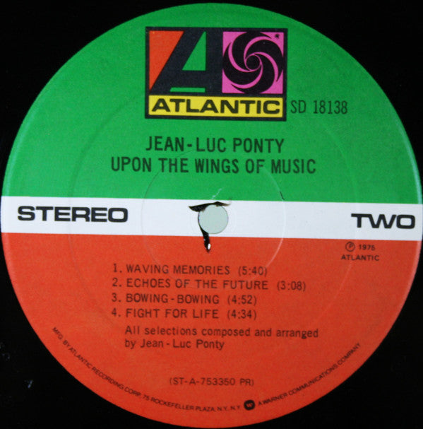 Jean-Luc Ponty ~ Upon The Wings Of Music (Vinyl) - Djungel & Jazz
