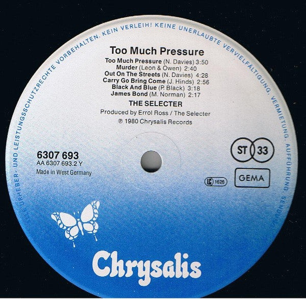 The Selecter : Too Much Pressure (LP, Album)