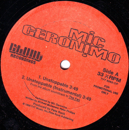 Mic Geronimo ~ Unstoppable (Vinyl) - Djungel & Jazz