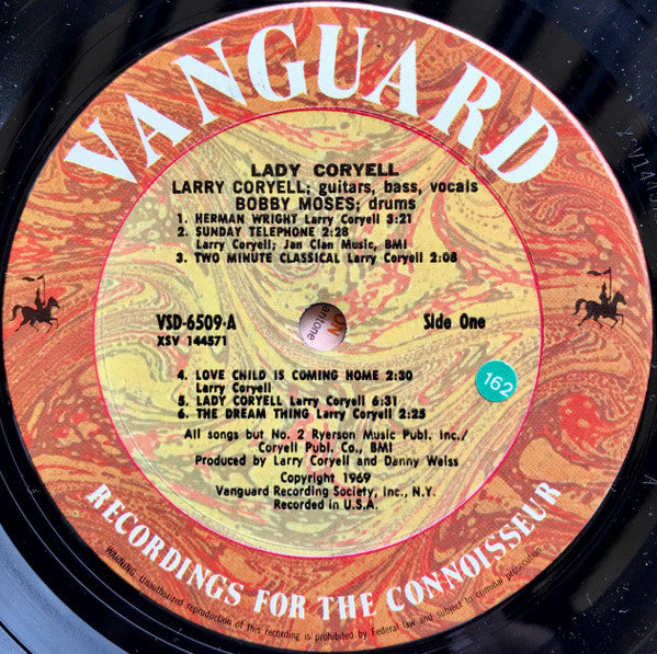 Larry Coryell ~ Lady Coryell (Vinyl) - Djungel & Jazz