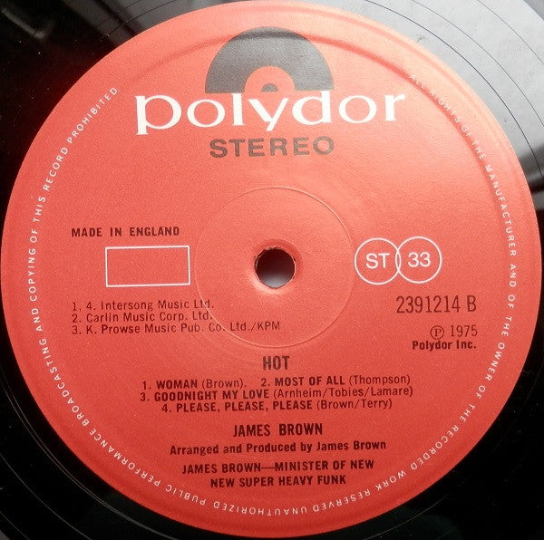 James Brown ~ Hot (Vinyl) - Djungel & Jazz