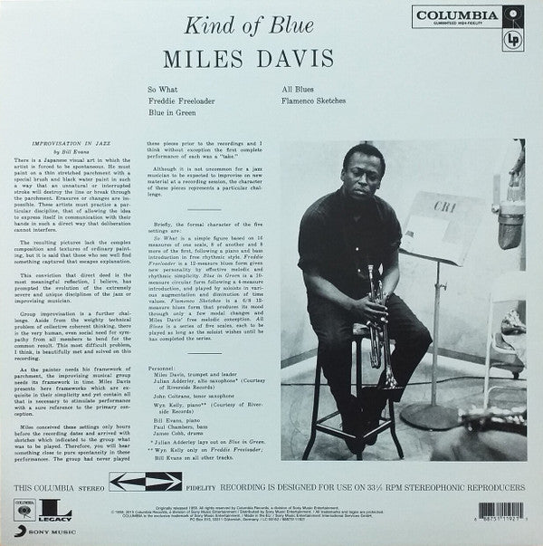 Miles Davis ~ Kind Of Blue (Vinyl) - Djungel & Jazz