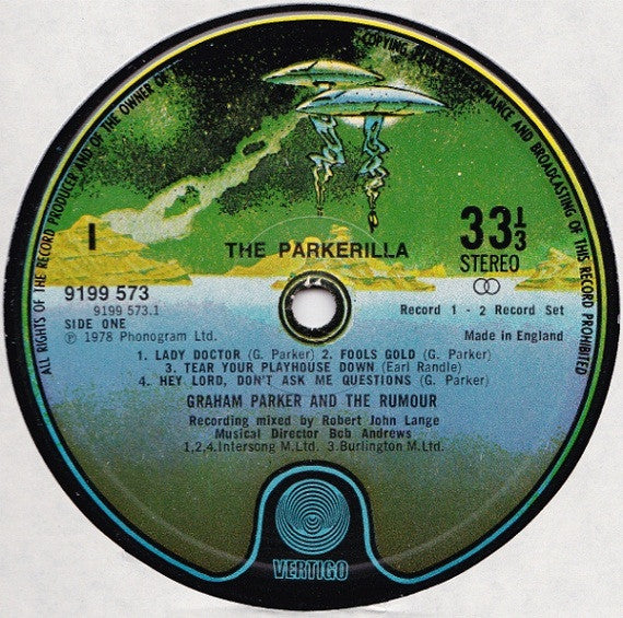 Graham Parker And The Rumour ~ The Parkerilla (Vinyl) - Djungel & Jazz