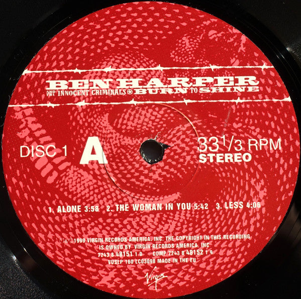 Ben Harper & The Innocent Criminals ~ Burn To Shine (Vinyl) - Djungel & Jazz