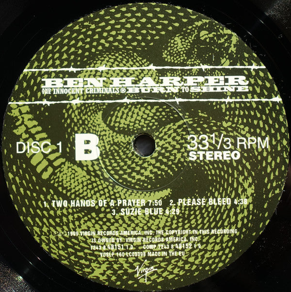 Ben Harper & The Innocent Criminals ~ Burn To Shine (Vinyl) - Djungel & Jazz