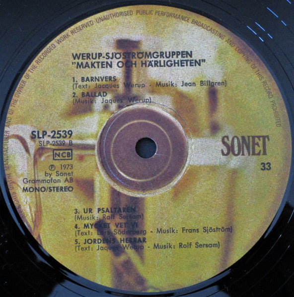 Werup-Sjöströmgruppen ~ Makten Och Härligheten (Vinyl) - Djungel & Jazz