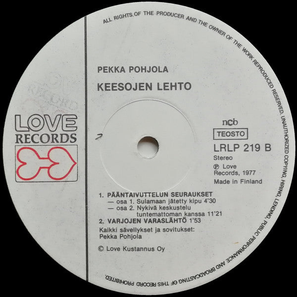 Pekka Pohjola ~ Keesojen Lehto (Vinyl) - Djungel & Jazz