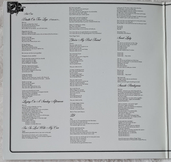 Queen : A Night At The Opera (LP, Album, RP, Emb)