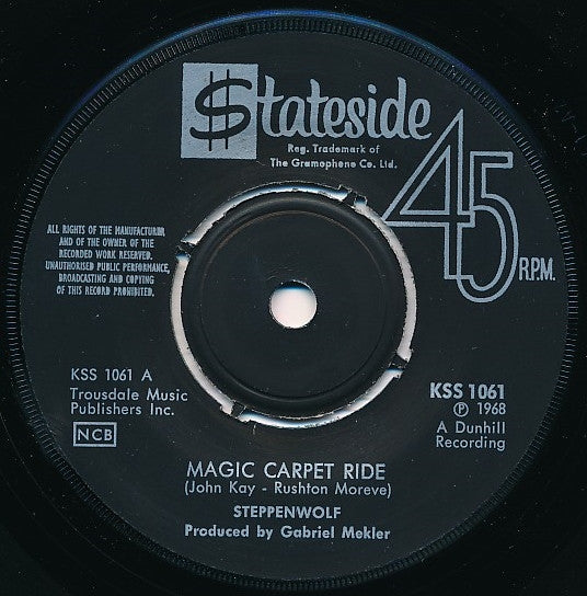 Steppenwolf ~ Magic Carpet Ride / Sookie Sookie (Vinyl) - Djungel & Jazz
