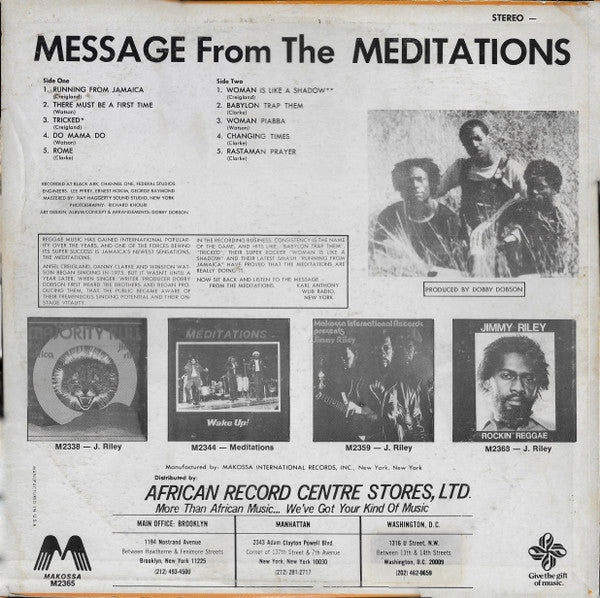 The Meditations : Message From The Meditations (LP, Album)