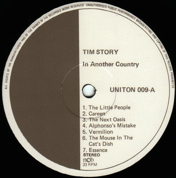 Tim Story ~ In Another Country (Vinyl) - Djungel & Jazz