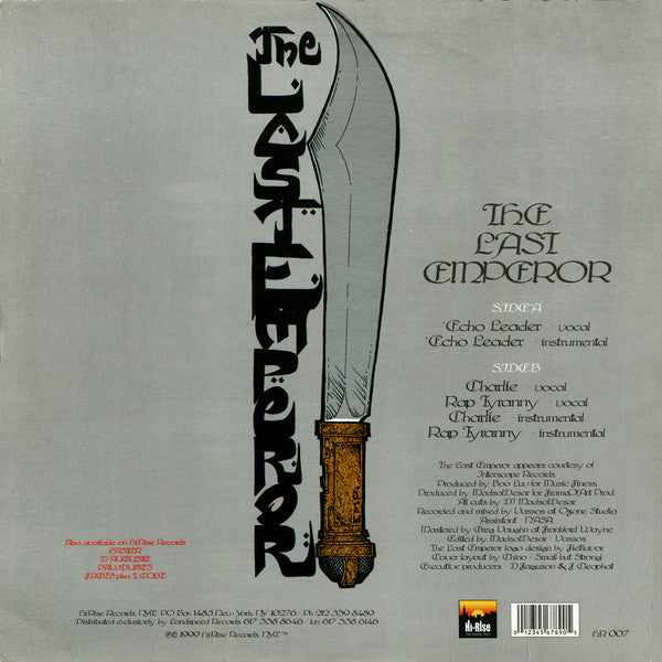 The Last Emperor ~ Echo Leader / Charlie / Rap Tyranny (Vinyl) - Djungel & Jazz