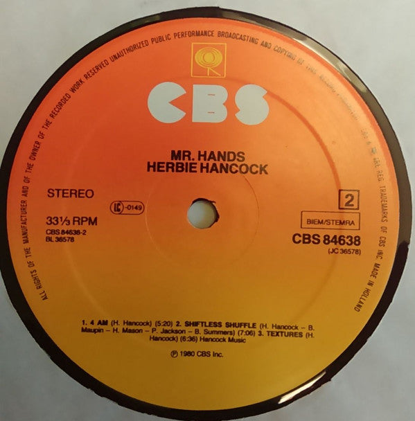 Herbie Hancock : Mr. Hands (LP, Album)
