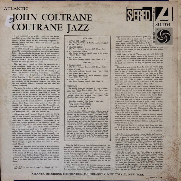 John Coltrane ~ Coltrane Jazz (Vinyl) - Djungel & Jazz
