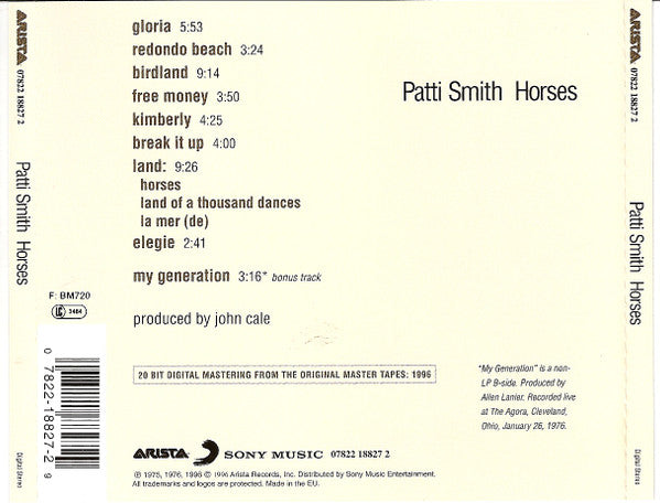 Patti Smith ~ Horses (Vinyl) - Djungel & Jazz