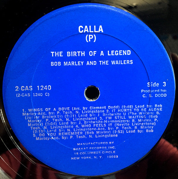 Bob Marley & The Wailers ~ The Birth Of A Legend (Vinyl) - Djungel & Jazz