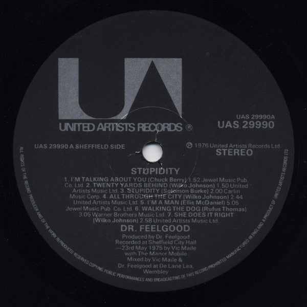 Dr. Feelgood ~ Stupidity (Vinyl) - Djungel & Jazz