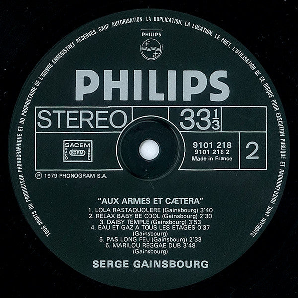Gainsbourg ~ Aux Armes Et Cætera (Vinyl) - Djungel & Jazz