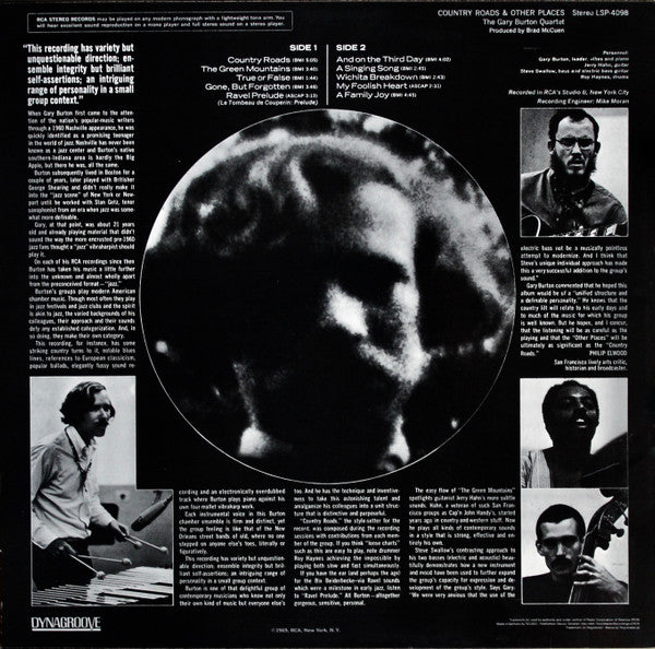 Gary Burton Quartet ~ Country Roads & Other Places (Vinyl) - Djungel & Jazz
