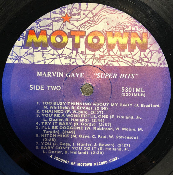 Marvin Gaye : Super Hits (LP, Comp, RE)