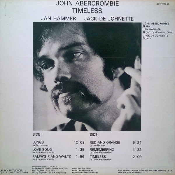 John Abercrombie, Jan Hammer, Jack DeJohnette ~ Timeless (Vinyl) - Djungel & Jazz