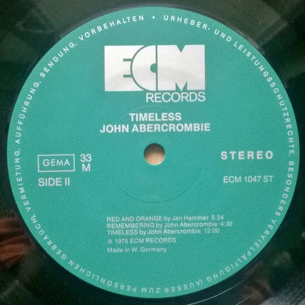 John Abercrombie, Jan Hammer, Jack DeJohnette ~ Timeless (Vinyl) - Djungel & Jazz