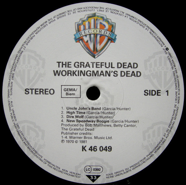 Grateful Dead ~ Workingman&#039;s Dead (Vinyl) - Djungel & Jazz