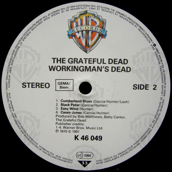 Grateful Dead ~ Workingman&#039;s Dead (Vinyl) - Djungel & Jazz