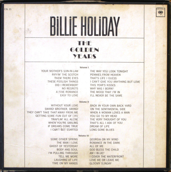 Billie Holiday ~ The Golden Years (Vinyl) - Djungel & Jazz
