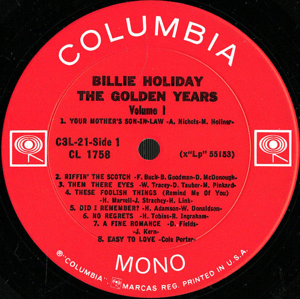 Billie Holiday ~ The Golden Years (Vinyl) - Djungel & Jazz