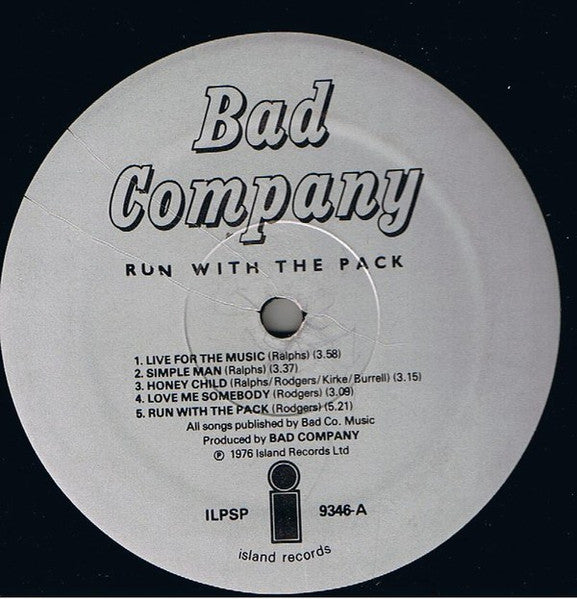 Bad Company  ~ Run With The Pack (Vinyl) - Djungel & Jazz