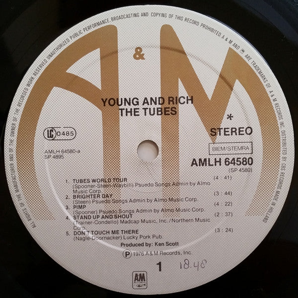 The Tubes ~ Young And Rich (Vinyl) - Djungel & Jazz