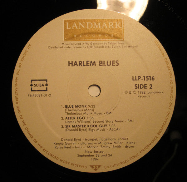 Donald Byrd : Harlem Blues (LP, Album, DMM)