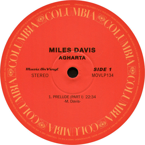 Miles Davis ~ Agharta (Vinyl) - Djungel & Jazz