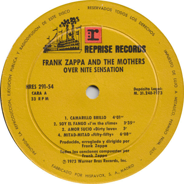 Frank Zappa And The Mothers ~ Over-Nite Sensation (Vinyl) - Djungel & Jazz