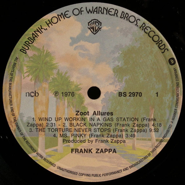 Zappa ~ Zoot Allures (Vinyl) - Djungel & Jazz